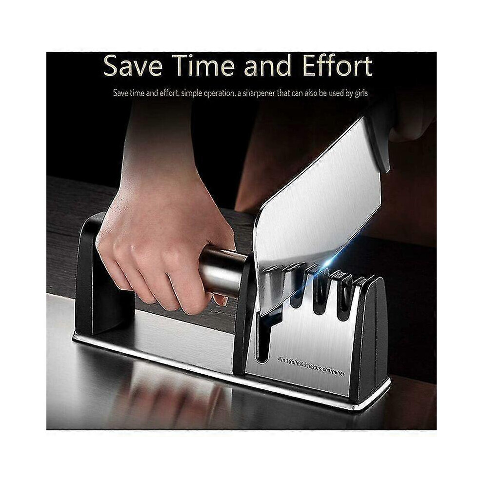 Manual Sharpener Knife Sharpener 4 Levels Updated Version Scissors