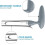 Apple corer, apple corer with ABS handle, stainless steel serrated blade, plastic handle, gray 3
