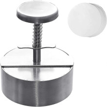 Hamburger Press (14 x 14 cm), Stainless Steel Hamburger Press, Non-Stick Adjustable Hamburger Press for Grill