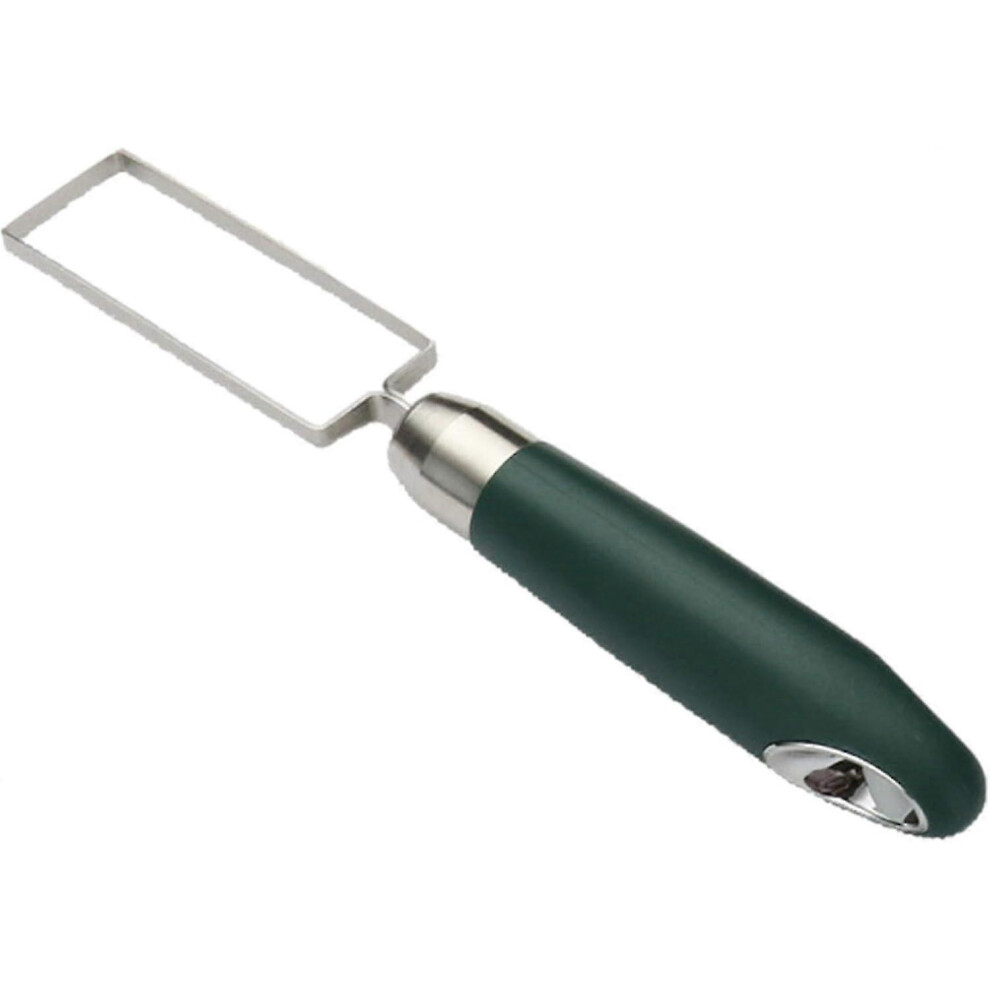 (Green) Portable Stainless Steel Fruit Cutter, Melon Cutter, Watermelon Slicer Green