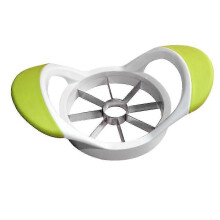(Green) Green Vacuum Slicer, Easy Fruit Cutter for Apples and Pear, Kitchen Fruit Divider