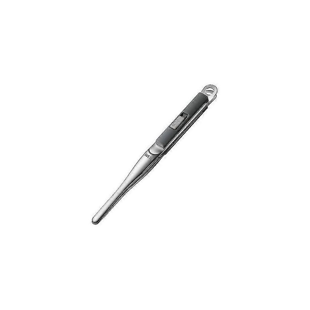 304 Stainless Steel Bbq Tongs With Serrated Teeth (Grey) Grey