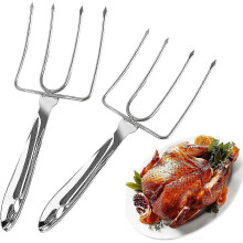 Turkey Roasting Forks, Set of 2, Stainless Steel, Ideal for Thanksgiving, for transferring turkey or ham.