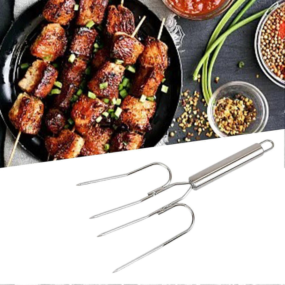 Non-slip Turkey Fork, Comfortable Handle, Stainless Steel, Roasting Poultry, BBQ Carving Fork, Thanksgiving Party, Mengxi