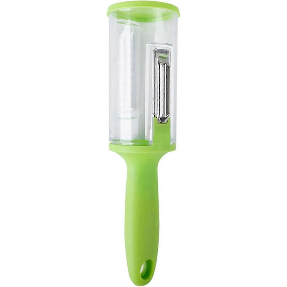 (Green) Storage Peelers Potato Peelers Vegetable Peelers Stainless Steel Kitchen Tool For Fruits Vegetables Carrots Eggplants Green