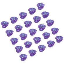 50Pcs Purple Resin Ornaments DIY Headwear and Craft Decorations