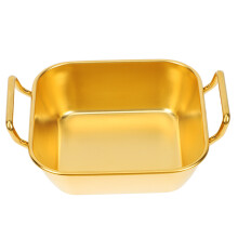 Stainless Steel Plate Snack Tray Golden 1set