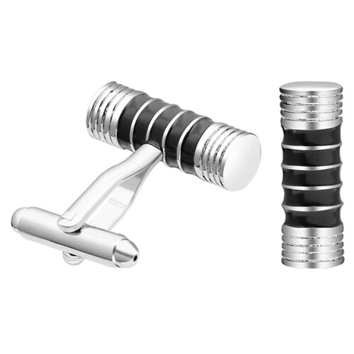 creatieve manchetknopen zwart met dumbbell ontwerp overhemd