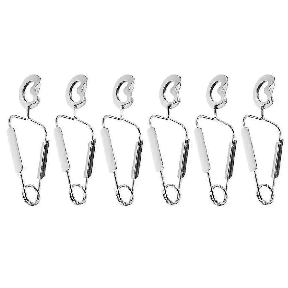 Set of 6 stainless steel anti-scald tongs for seafood and snails