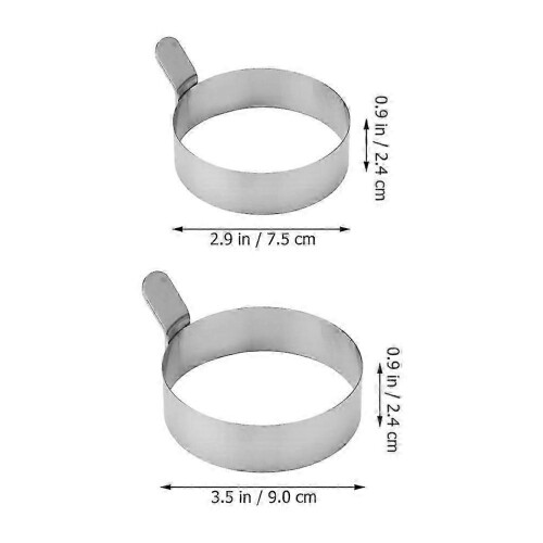 Pack Reusable Stainless Steel Egg Rings for Frying Pan 1