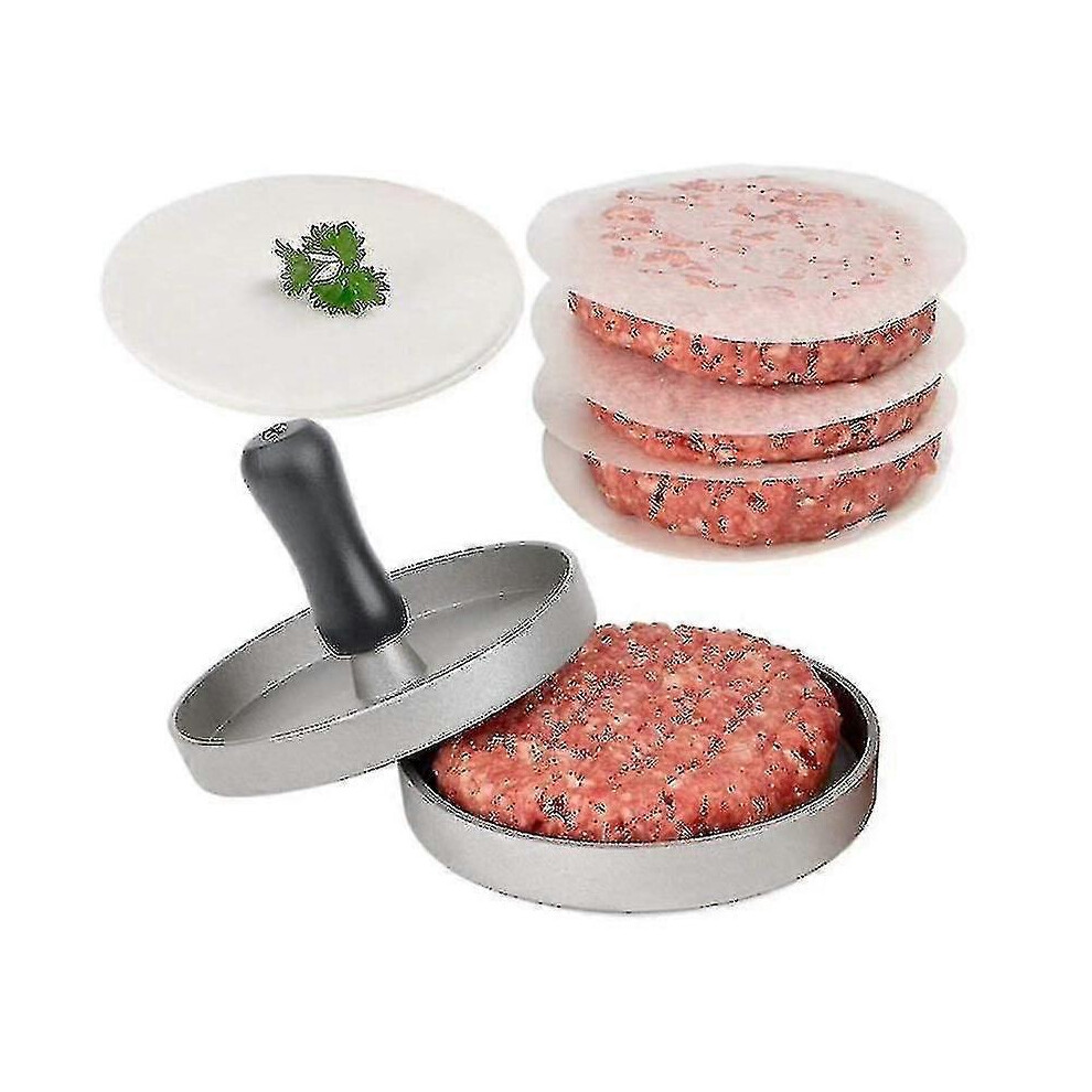 Non-stick Aluminum Hamburger Press with 100 Fress Paper Sheets
