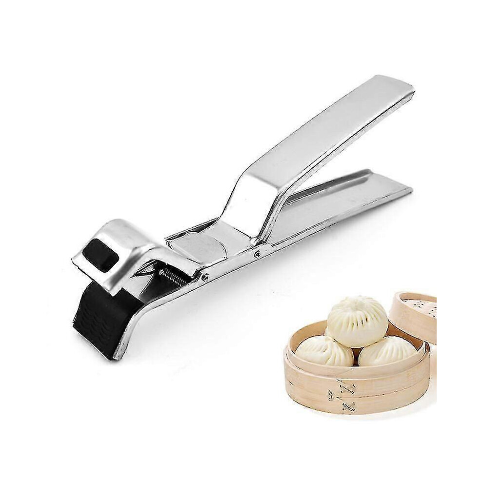 1pc Stainless Steel Oven Tray/Pizza Tray Gripper Tongs with Heat Resistant Handle