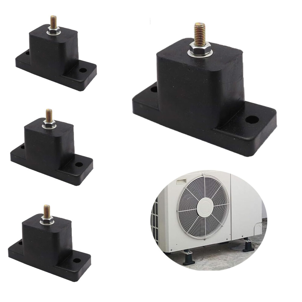 Anti Vibration Pad For Air Conditioner Rubber Vibration Isolator, Outdoor Mini Split Condenser, Pack Of 4 9354506988869