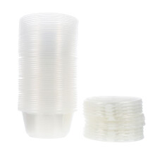 50 plastik bringdosen mit deckeln, einwegschalen rund