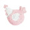 1Pc Pink Ceramic Bread Holder Cartoon Hen Shape Dessert Tray 7