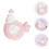 1Pc Pink Ceramic Bread Holder Cartoon Hen Shape Dessert Tray 6