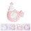 1Pc Pink Ceramic Bread Holder Cartoon Hen Shape Dessert Tray 4