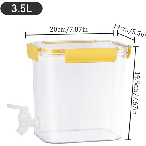 Refrigerator Drinks Beverage Container With Locking Lid Large Capacity For Ice And Water 2