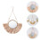 Handmade Raffia Wall Mirror Pendant Rustic Style Home Decoration 3