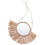 Handmade Raffia Wall Mirror Pendant Rustic Style Home Decoration 6