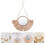 Handmade Raffia Wall Mirror Pendant Rustic Style Home Decoration 5
