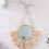 Handmade Raffia Wall Mirror Pendant Rustic Style Home Decoration 9