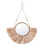Handmade Raffia Wall Mirror Pendant Rustic Style Home Decoration 1