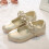 1 paar kinder einzelsohlen schuhe, design, golden, 28 11