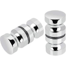 2 Pairs Stainless Steel Sliding Shower Door Handles Glass Shower