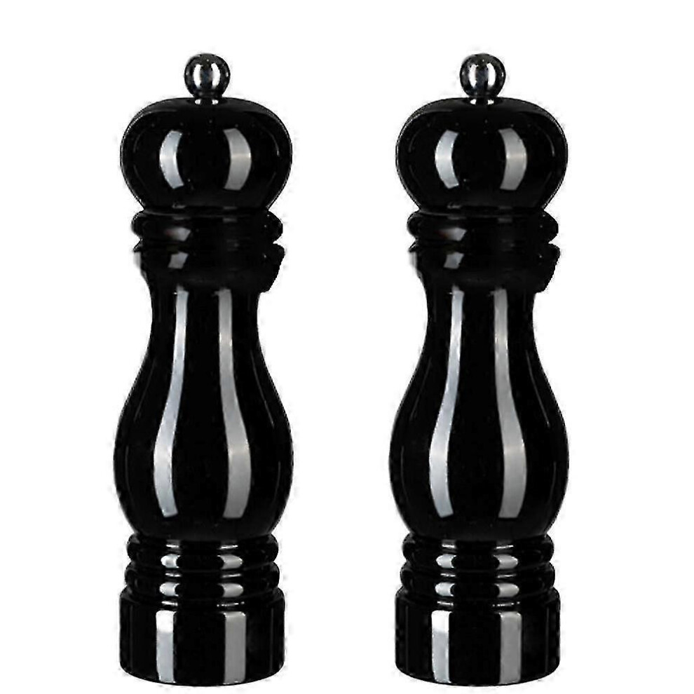 Salt And Pepper Grinder Set (7 Inch, ), Manual Pepper Mills With Adjustable Coarseness, Refillable Spice Grinders Black