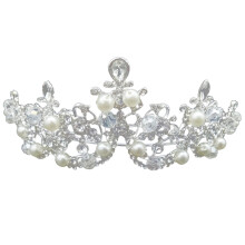 Dames Tiara Met Zilveren En Nepparels, Haarband