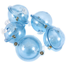 Bubble Floats for Fishing, 1-Inch ABS Balls, 2-Hole Round Floats, Blue, 5 Pack, for Sea, River, Lake, Pond