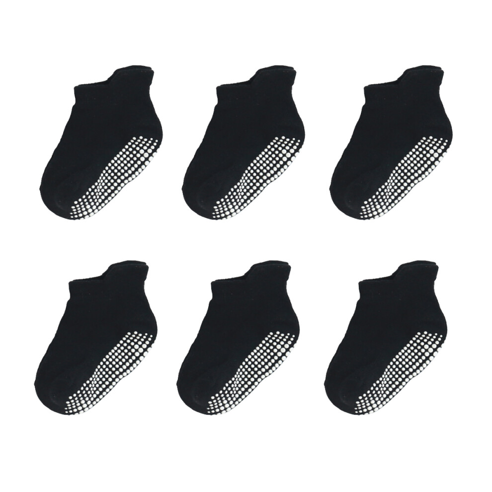 (black, 1012) 6 Pieces Kids Stockings Ankle Socks Comfortable Wearing with Dots-image-OPC-PKSJTPJ-NEW
