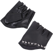1Paar Fingerless Lederen Handschoenen Zwart Comfortabel & Stijlvol