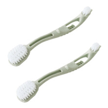2 antislip schoenborstels met hoofd (lichtgroen)