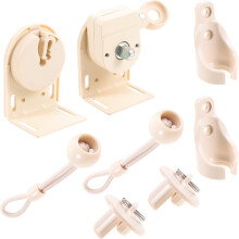 1Set Vervangbare Gordijnbeugel Beige Met Bungee Tie Voor Thuisgebruik