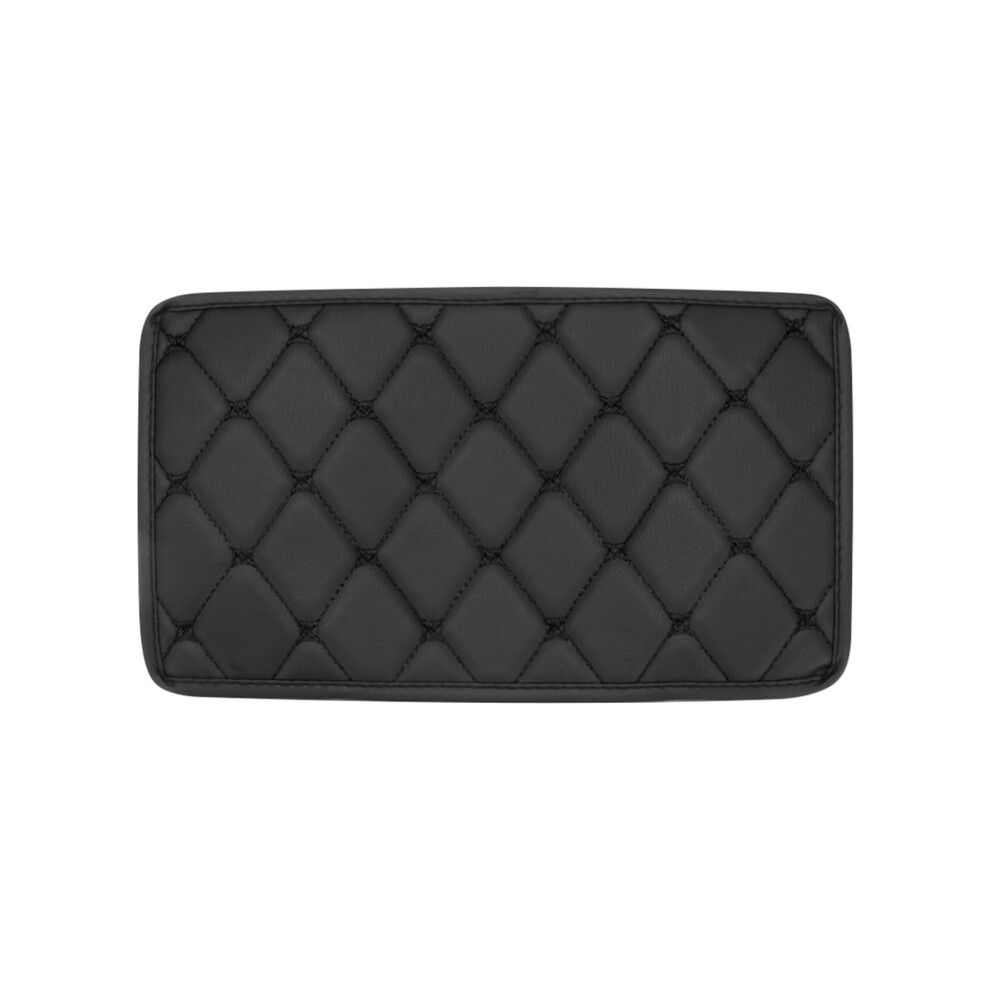Car Armrest Storage Box Center Console Armrest Mat 1-Piece For Auto Suv Cushion Cover Black 9393856043002