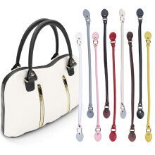 1 paar 50 cm koeienleren handtasje hengsels voor dames (wit beige)