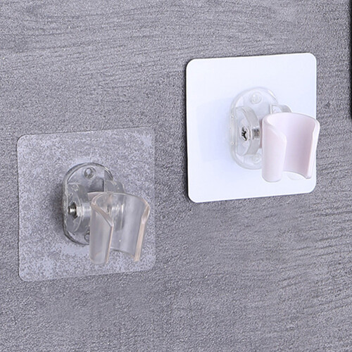 2 Duschkopfhalter Abs+ Transparent Für Badwand 2