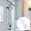 2 Duschkopfhalter Abs+ Transparent Für Badwand 10