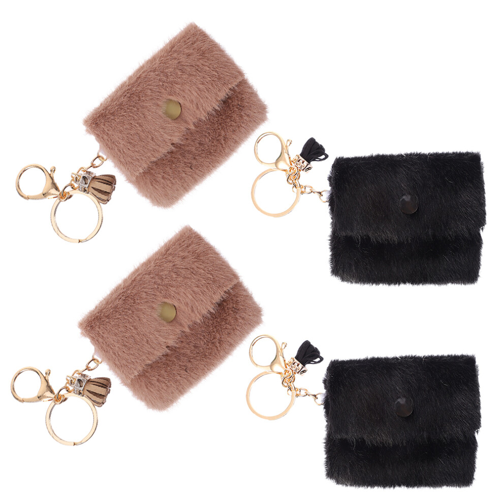 4 Mini Portemonnee Met Sleutelhanger, Muntbeurs Vrouwen-image