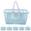 6Pcs Small Sky-Blue Plastic Shower and Desktop Storage Containers 4