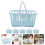 6Pcs Small Sky-Blue Plastic Shower and Desktop Storage Containers 5