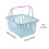 6Pcs Small Sky-Blue Plastic Shower and Desktop Storage Containers 2