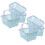 6Pcs Small Sky-Blue Plastic Shower and Desktop Storage Containers 6