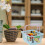 6Pcs Small Sky-Blue Plastic Shower and Desktop Storage Containers 11