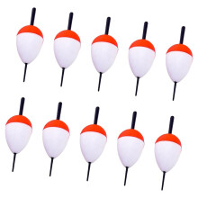 Bobber Red And White Foam Sea Fishing Floating Buoys 10 Pcs Hard Foam Float For Tackle