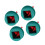 4PCS Grün Gummi Billard Kreide Halter Snooker 9