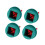 4PCS Grün Gummi Billard Kreide Halter Snooker 10