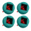 4PCS Grün Gummi Billard Kreide Halter Snooker 3